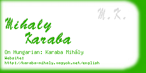 mihaly karaba business card