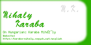 mihaly karaba business card